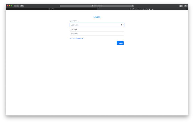 MockCon Web Login